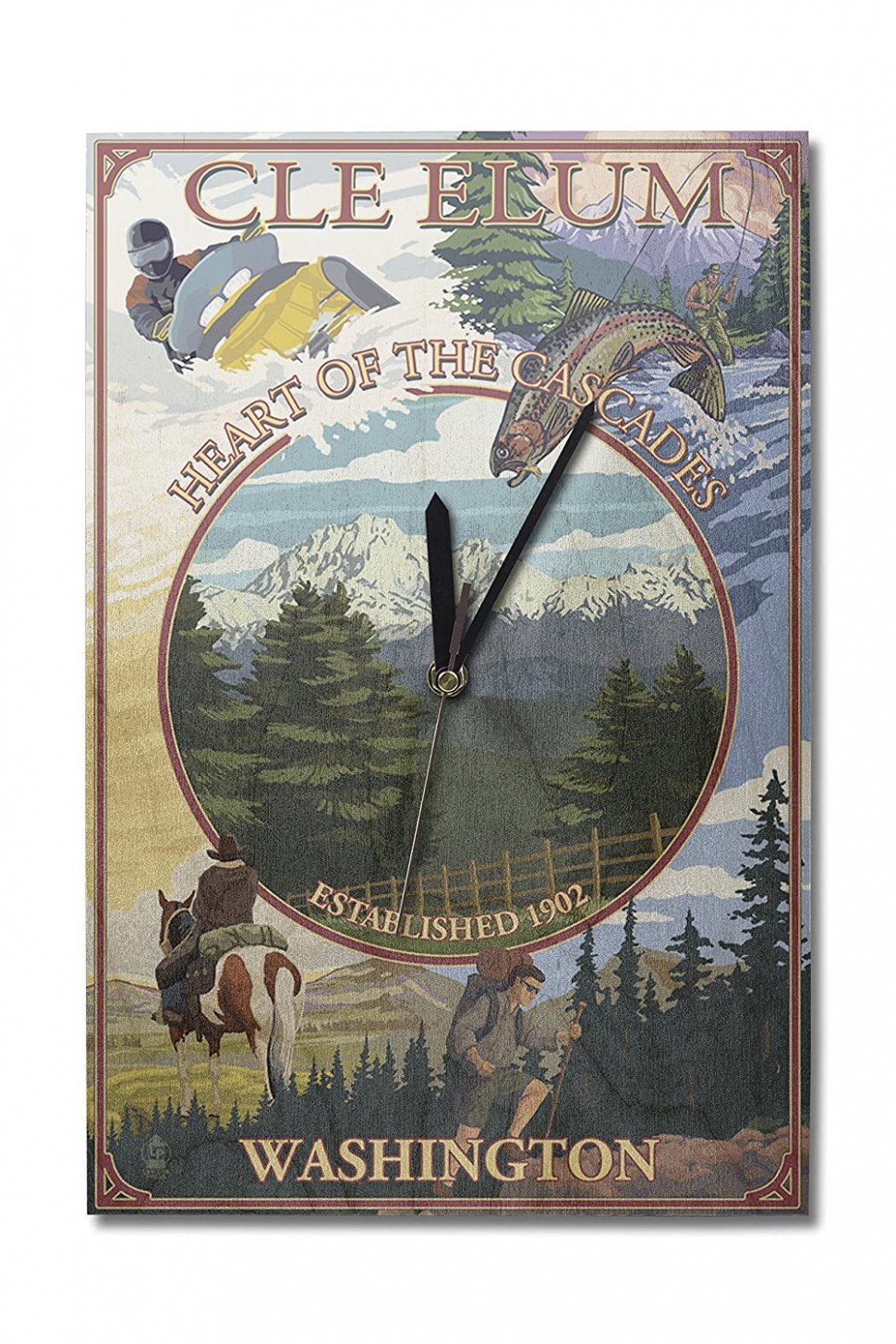 Amazon.com: Lantern Press Cle Elum, Washington Montage (7x7 ..