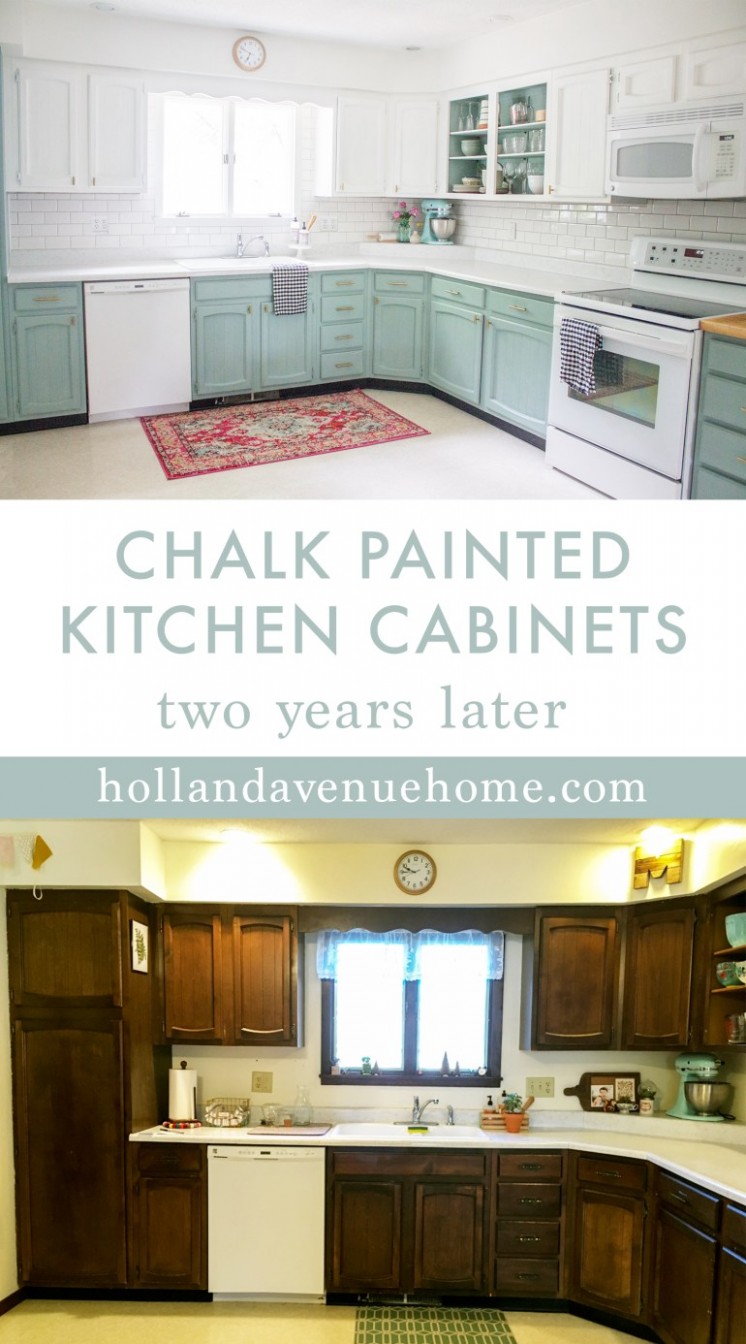 Chalk Painted Kitchen Cabinets Two Years Later | Holland Avenue Home Can You Use Chalk Paint Over Le Paint