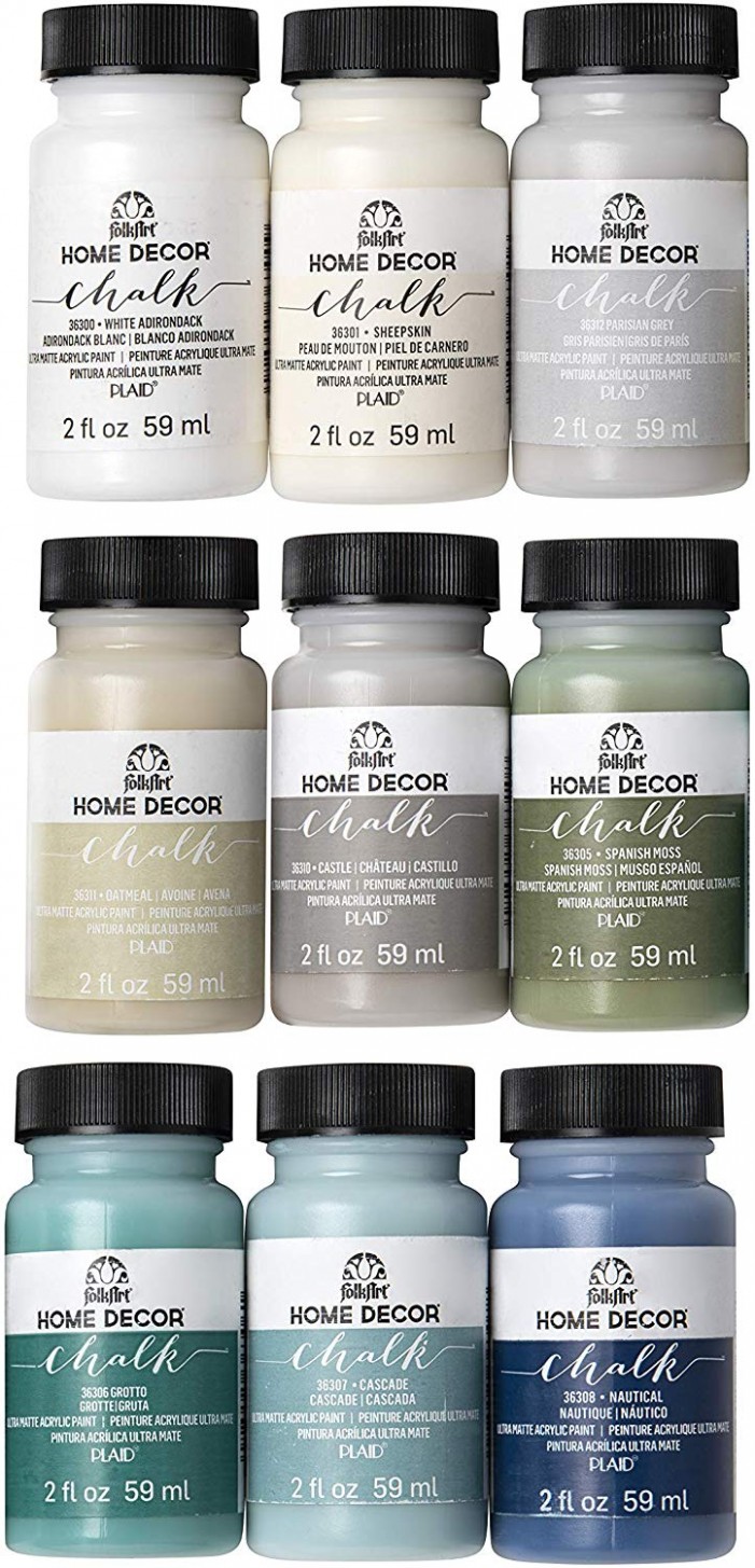 Folkart Home Décor Chalk Finish Paint Set (10 Ounce), Promofahdc, Top Colors Can You Make Chalk Paint With Acrylic Paint