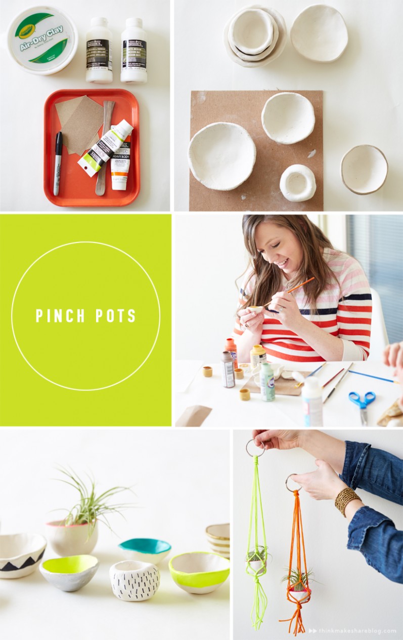 Making Diy Pinch Pots With Crayola Air Dry Clay Think.make.share