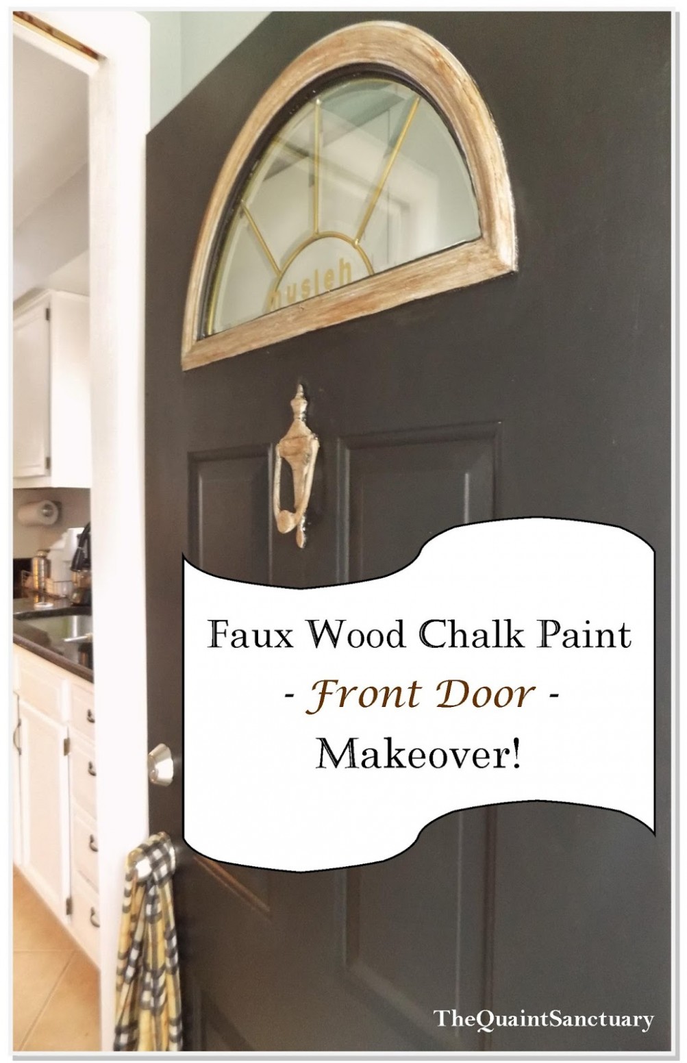 The Quaint Sanctuary: { Diy Chalk Painted Faux Wood Front ..